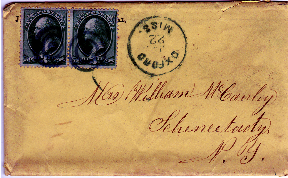 Envelope - Lizzie Pierce to Mrs. McCarty