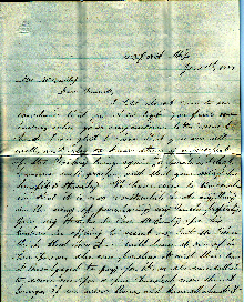 Lizzie Pierce Letter - Page 1