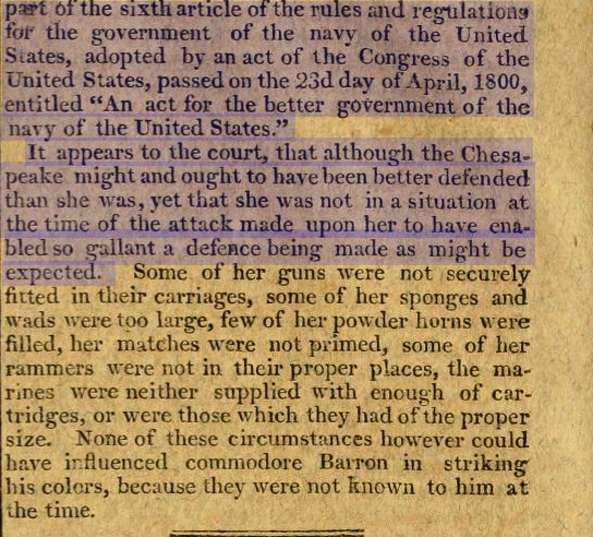 Court of Enquiry Into Leopard-Chesapeake Affair - Part 4